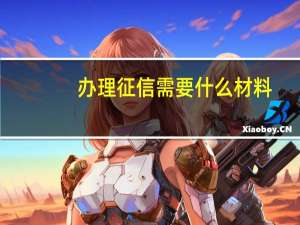 办理征信需要什么材料