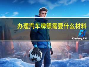 办理汽车牌照需要什么材料