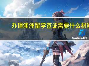办理澳洲留学签证需要什么材料