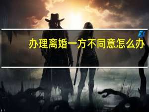 办理离婚一方不同意怎么办