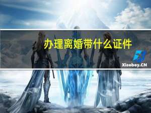 办理离婚带什么证件