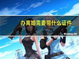 办离婚需要带什么证件