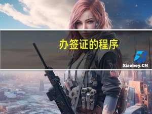办签证的程序(签证的申请程序)