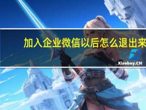 加入企业微信以后怎么退出来