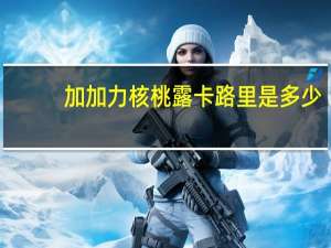 加加力 核桃露卡路里是多少