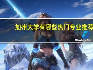 加州大学有哪些热门专业推荐