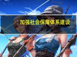 加强社会保障体系建设,我们要加快健全的是
