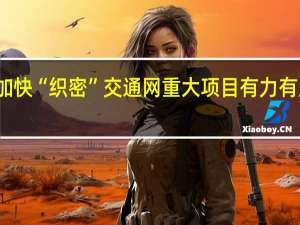 加快“织密”交通网重大项目有力有序推进