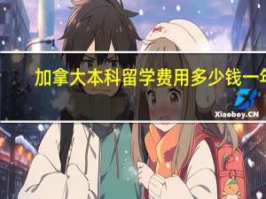 加拿大本科留学费用多少钱一年