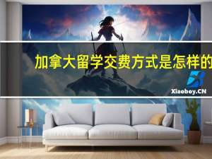 加拿大留学交费方式是怎样的