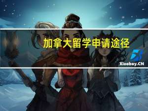 加拿大留学申请途径