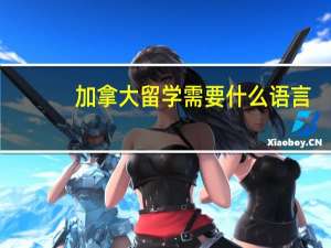 加拿大留学需要什么语言