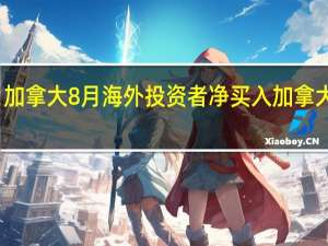 加拿大8月海外投资者净买入加拿大证券 -84.7亿加元前值116.2亿加元
