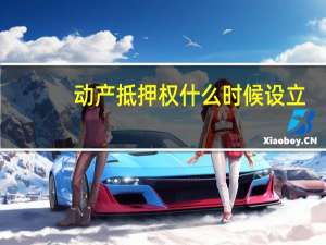 动产抵押权什么时候设立