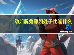动如脱兔静如处子比喻什么