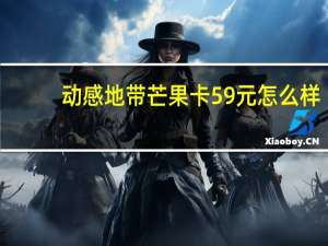 动感地带芒果卡59元怎么样