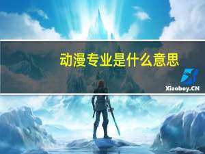 动漫专业是什么意思