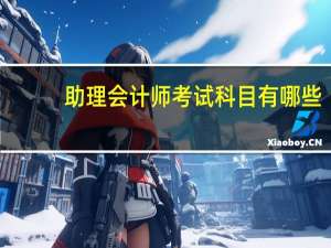助理会计师考试科目有哪些