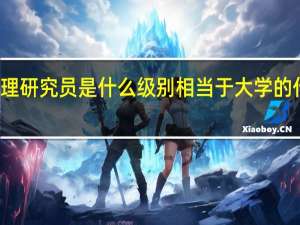 助理研究员是什么级别相当于大学的什么级别（助理研究员是什么级别）