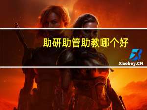 助研助管助教哪个好