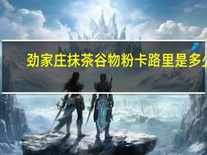 劲家庄 抹茶谷物粉卡路里是多少