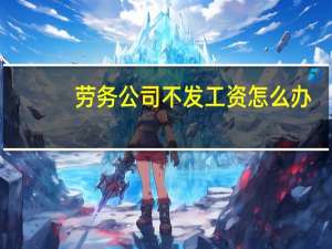 劳务公司不发工资怎么办