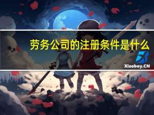 劳务公司的注册条件是什么