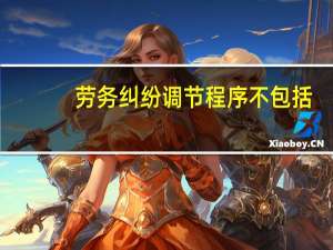 劳务纠纷调节程序不包括