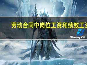 劳动合同中岗位工资和绩效工资（岗位工资和绩效工资有什么区别）