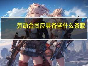 劳动合同应具备些什么条款