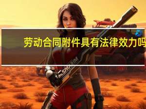 劳动合同附件具有法律效力吗