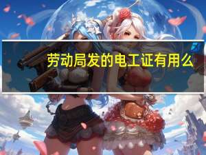 劳动局发的电工证有用么