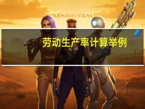 劳动生产率计算举例（劳动生产率计算方式）