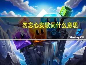 勿忘心安歌词什么意思（勿忘心安歌词）