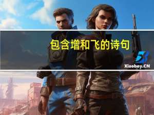 包含增和飞的诗句