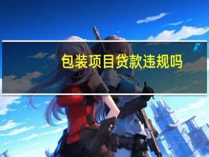 包装项目贷款违规吗