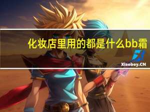 化妆店里用的都是什么bb霜