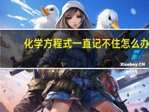 化学方程式一直记不住怎么办