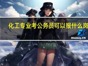 化工专业考公务员可以报什么岗位