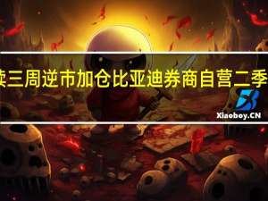 北上资金连续三周逆市加仓比亚迪券商自营二季度也增持超56万股
