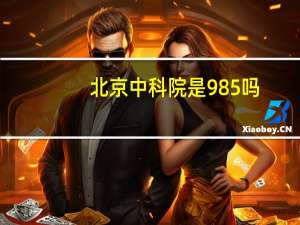 北京中科院是985吗