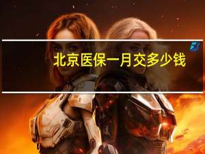 北京医保一月交多少钱