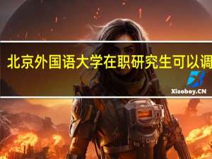 北京外国语大学在职研究生可以调剂吗