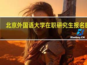 北京外国语大学在职研究生报名时间