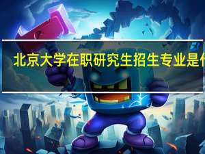 北京大学在职研究生招生专业是什么