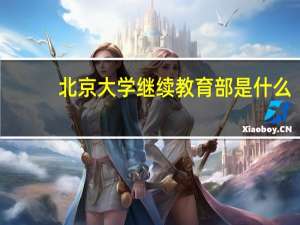 北京大学继续教育部是什么