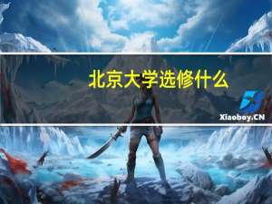 北京大学选修什么