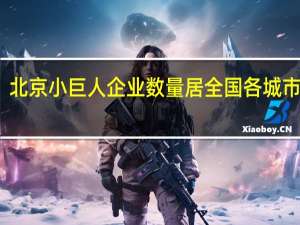 北京小巨人企业数量居全国各城市第一