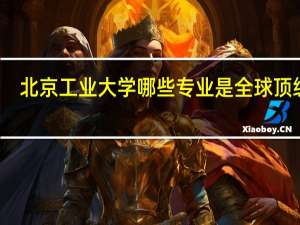 北京工业大学哪些专业是全球顶级的