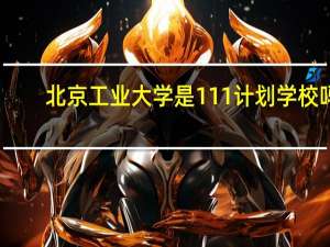 北京工业大学是111计划学校吗